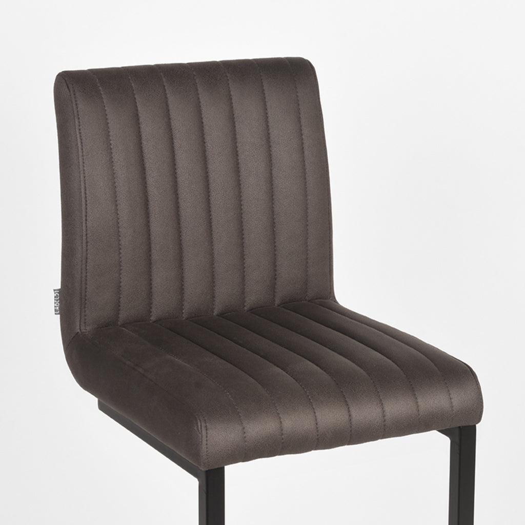 Barkruk Milo - Antraciet - Microfiber - Zithoogte 65