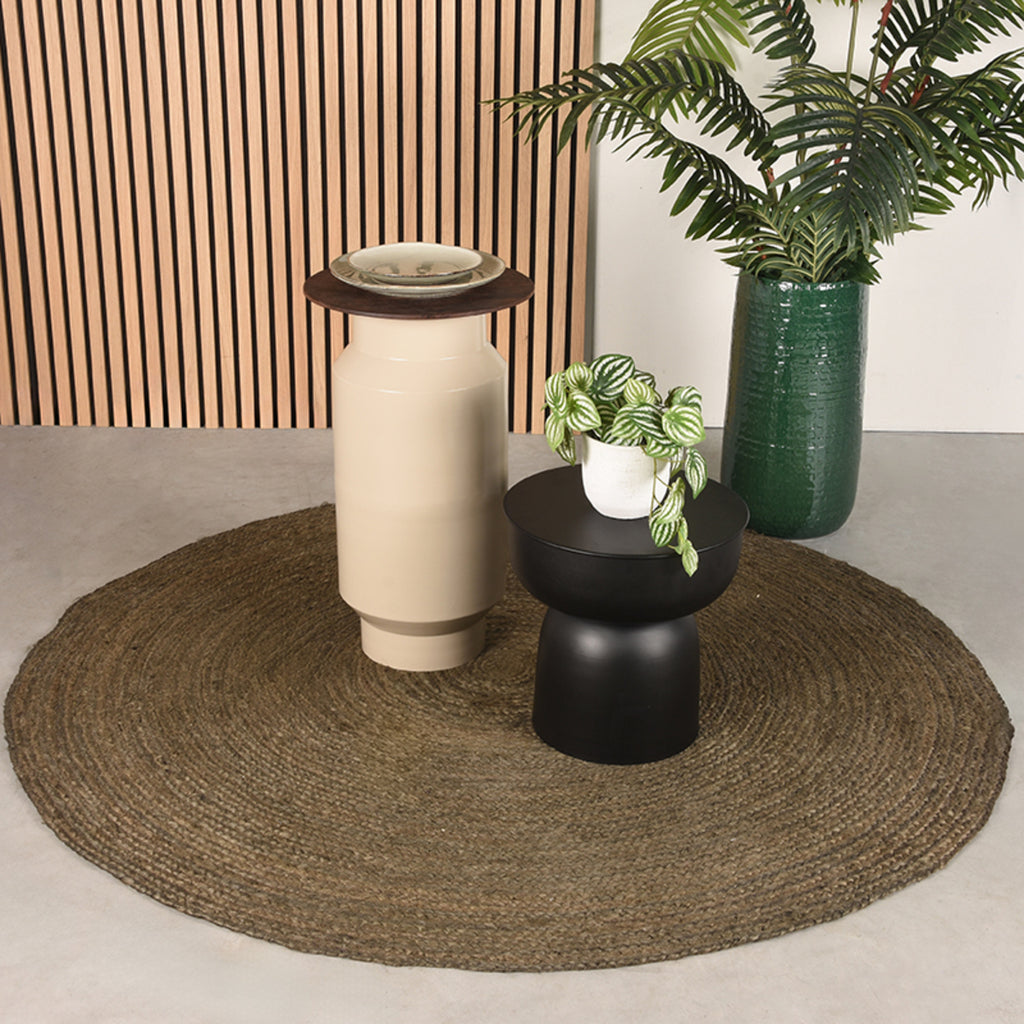 Bijzettafel Jik - Beige - Mangohout