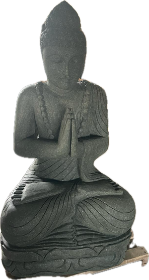 Buddha Beeld Biddend met Ketting 120cm 120cm