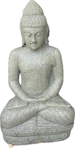 Buddha Beeld Meditation Green Stone 80cm 80cm