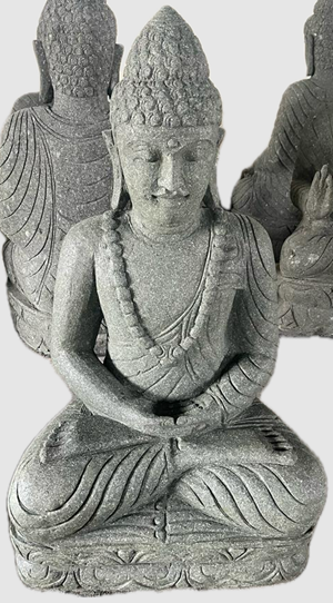 Buddha Beeld Meditation met Ketting Green Stone 100cm 100cm