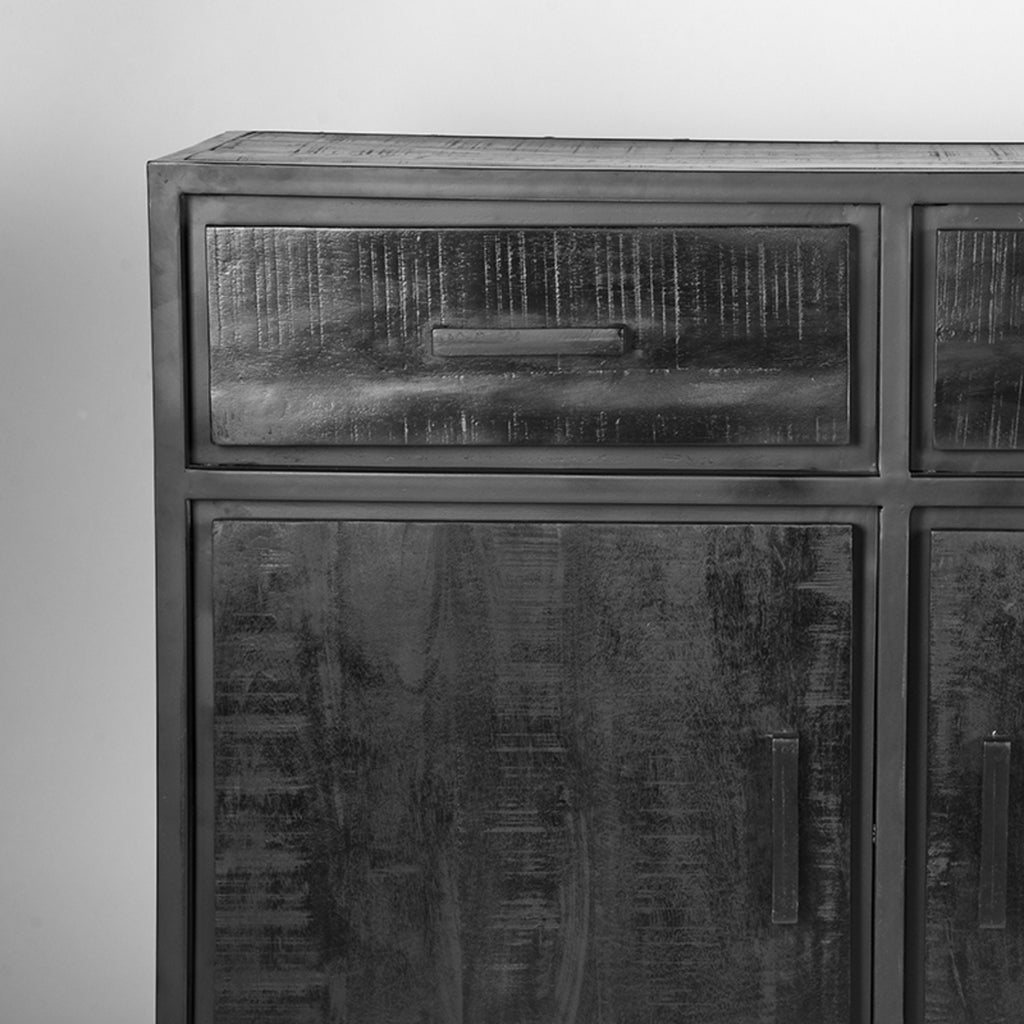 Dressoir Chili - Zwart - Mangohout