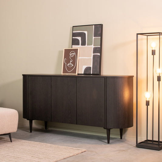Dressoir Oliva - Zwart - Eiken