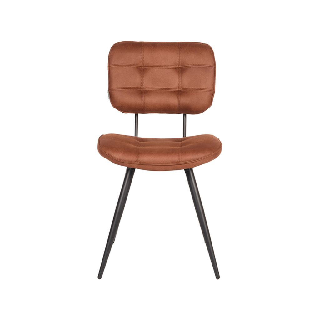 Eetkamerstoel Gus - Cognac - Microfiber
