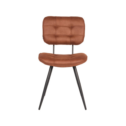 Eetkamerstoel Gus - Cognac - Microfiber