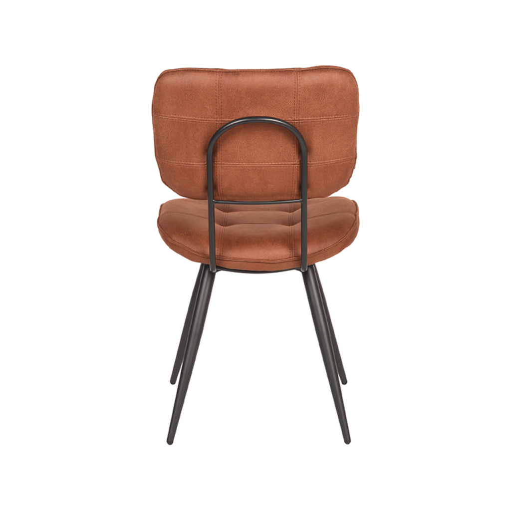 Eetkamerstoel Gus - Cognac - Microfiber