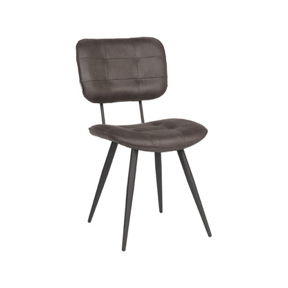 Eetkamerstoel Gus - Antraciet - Microfiber