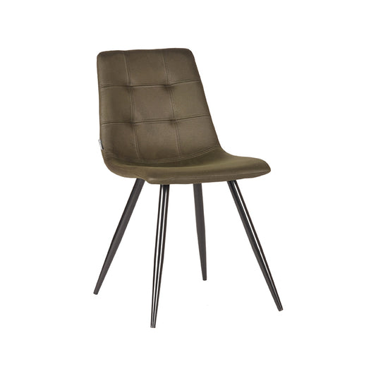 Eetkamerstoel Jay - Army green - Microfiber