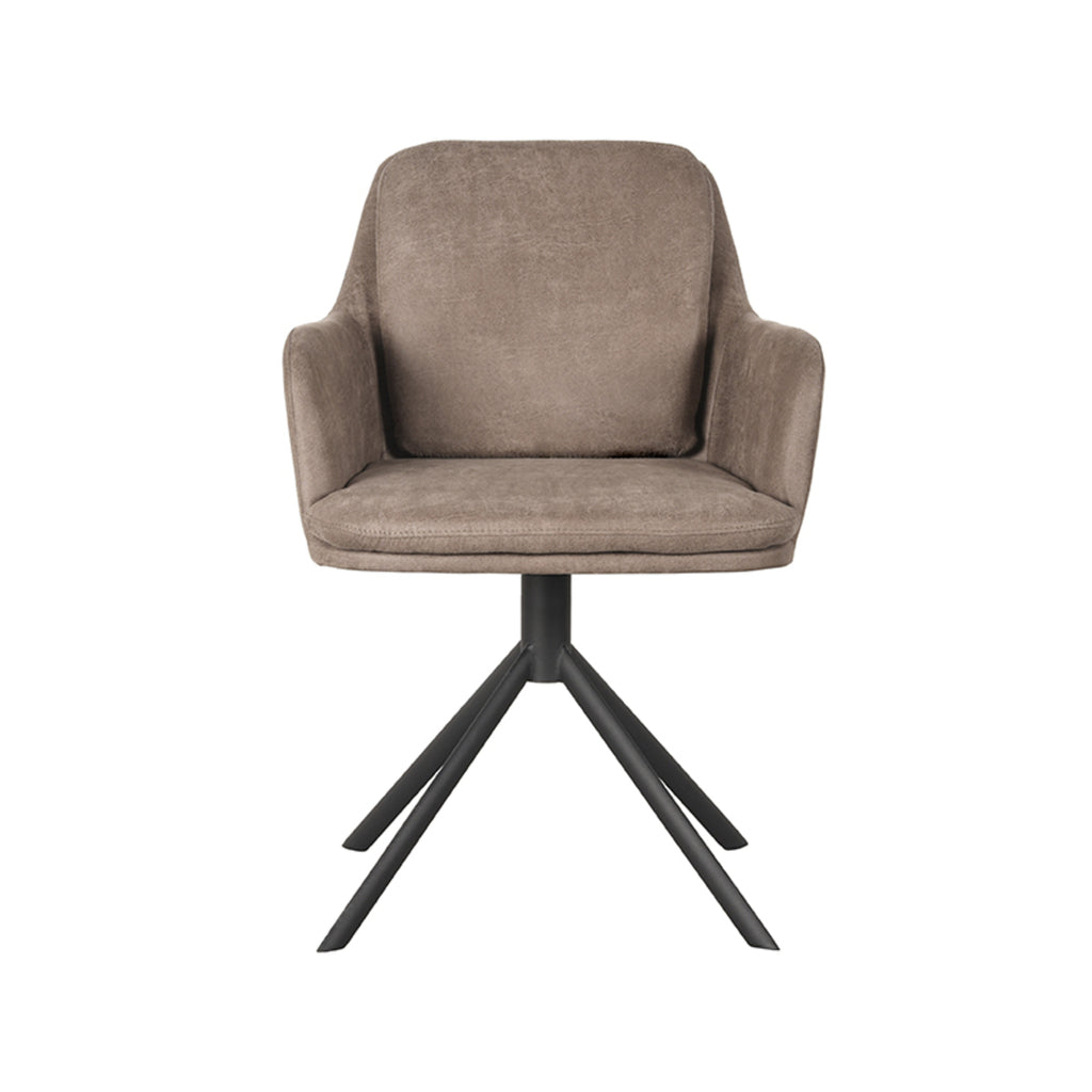 Eetkamerstoel Joy - Taupe - Microfiber
