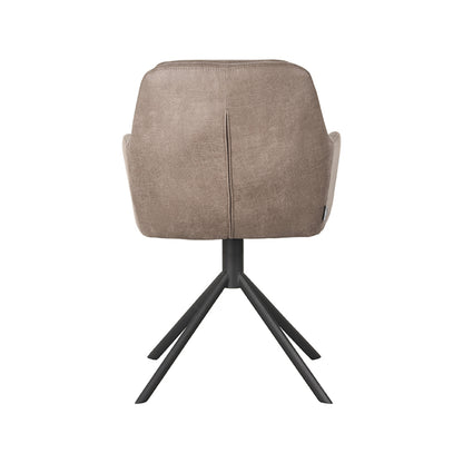 Eetkamerstoel Joy - Taupe - Microfiber