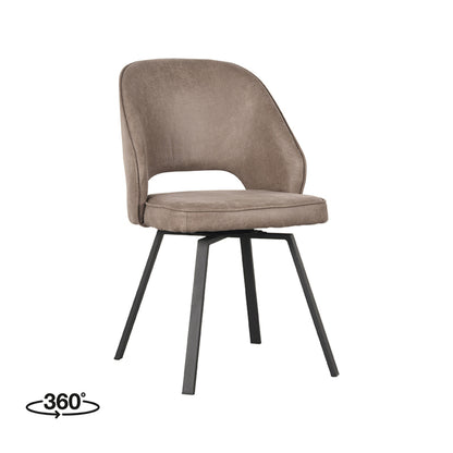 Eetkamerstoel Lewis - Taupe - Microfiber
