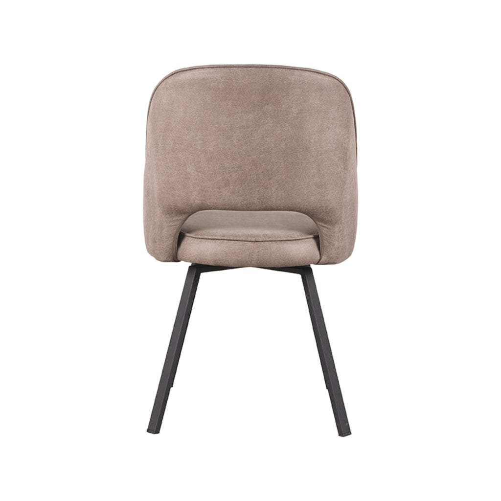 Eetkamerstoel Lewis - Taupe - Microfiber