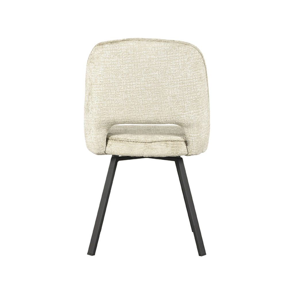 Eetkamerstoel Lewis - Beige - Fluweel