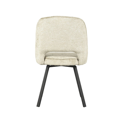 Eetkamerstoel Lewis - Beige - Fluweel