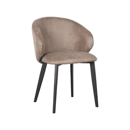 Eetkamerstoel Logan - Taupe - Microfiber