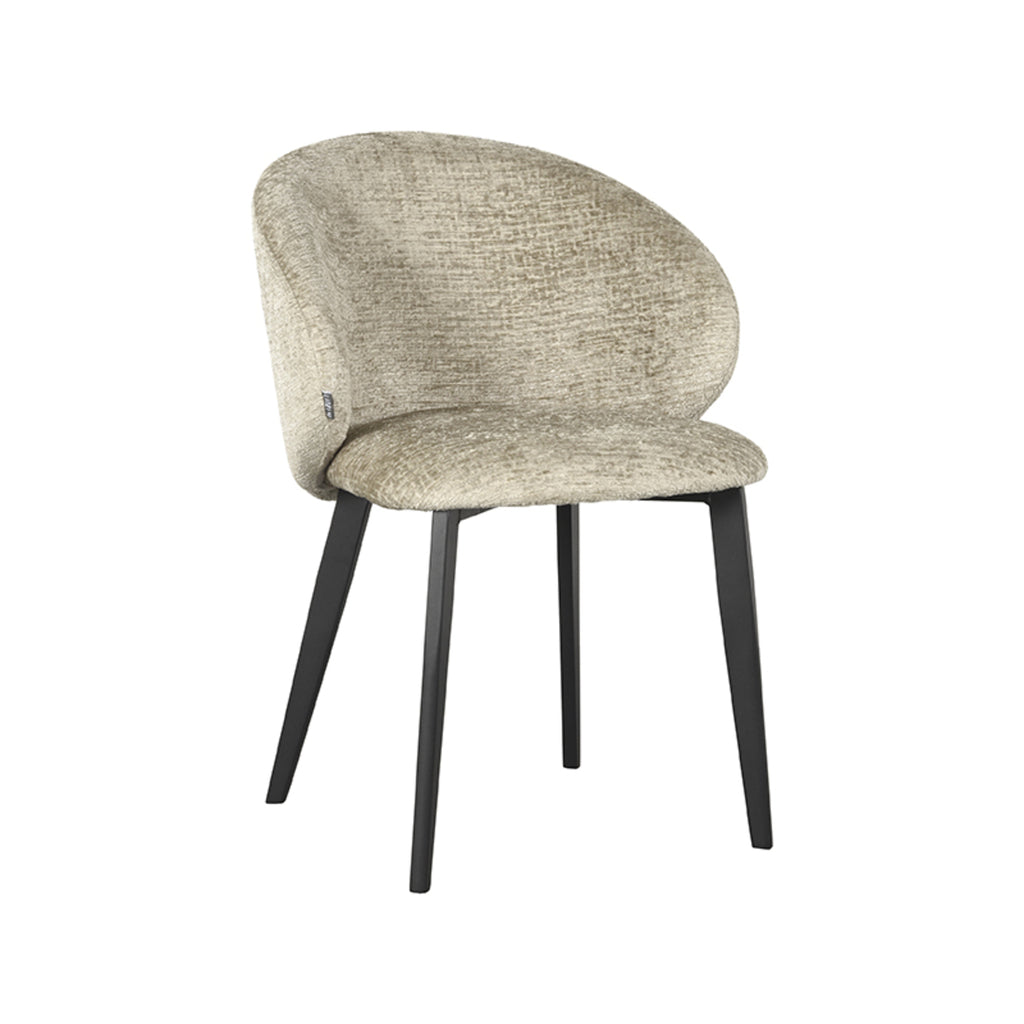 Eetkamerstoel Logan - Beige - Fluweel