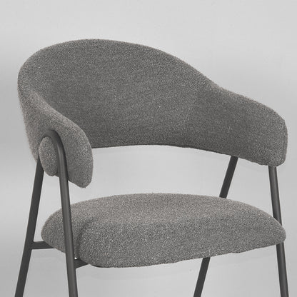 Eetkamerstoel Lowen - Grijs - Boucle