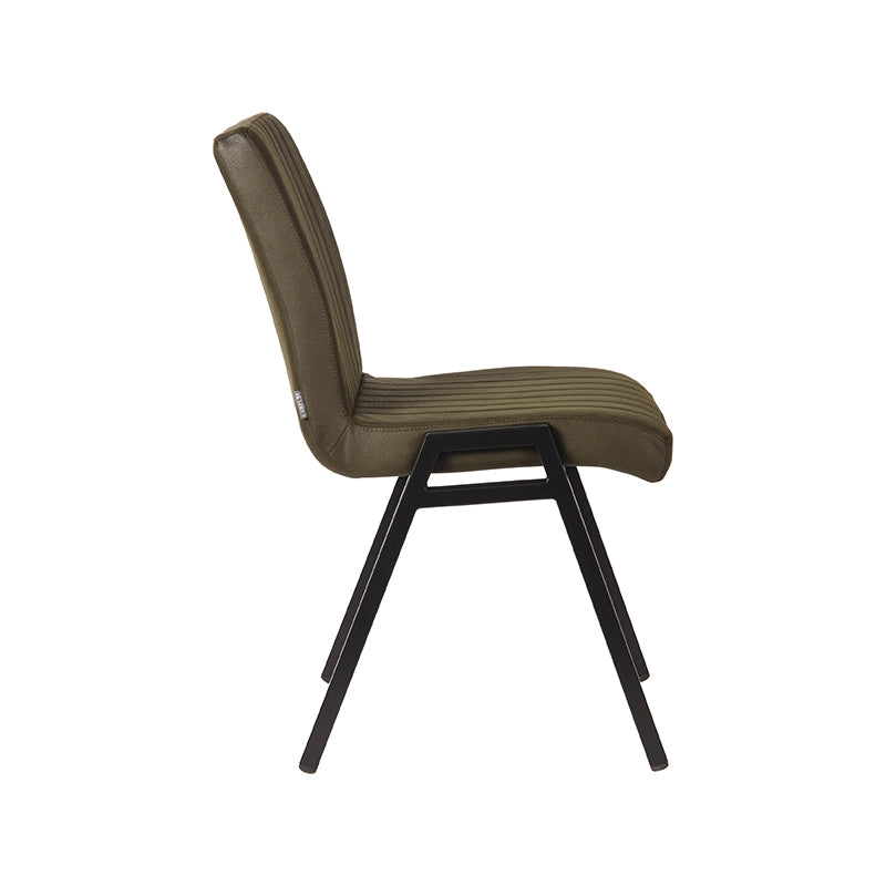 Eetkamerstoel Matz - Army green - Microfiber