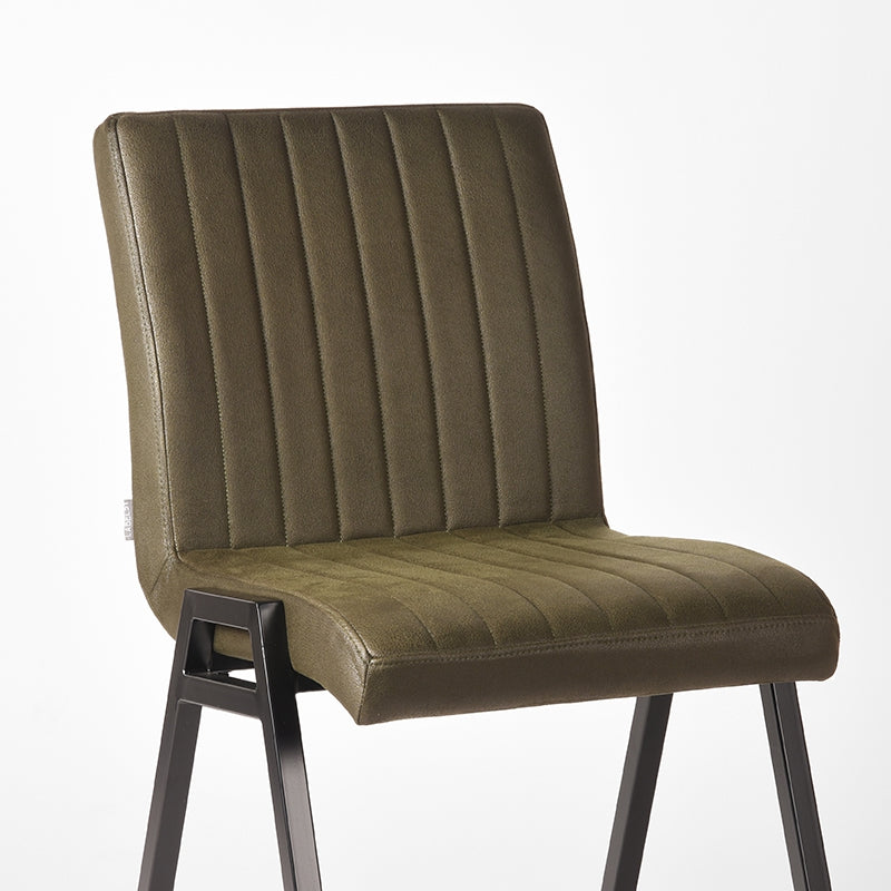 Eetkamerstoel Matz - Army green - Microfiber