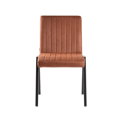 Eetkamerstoel Matz - Cognac - Microfiber