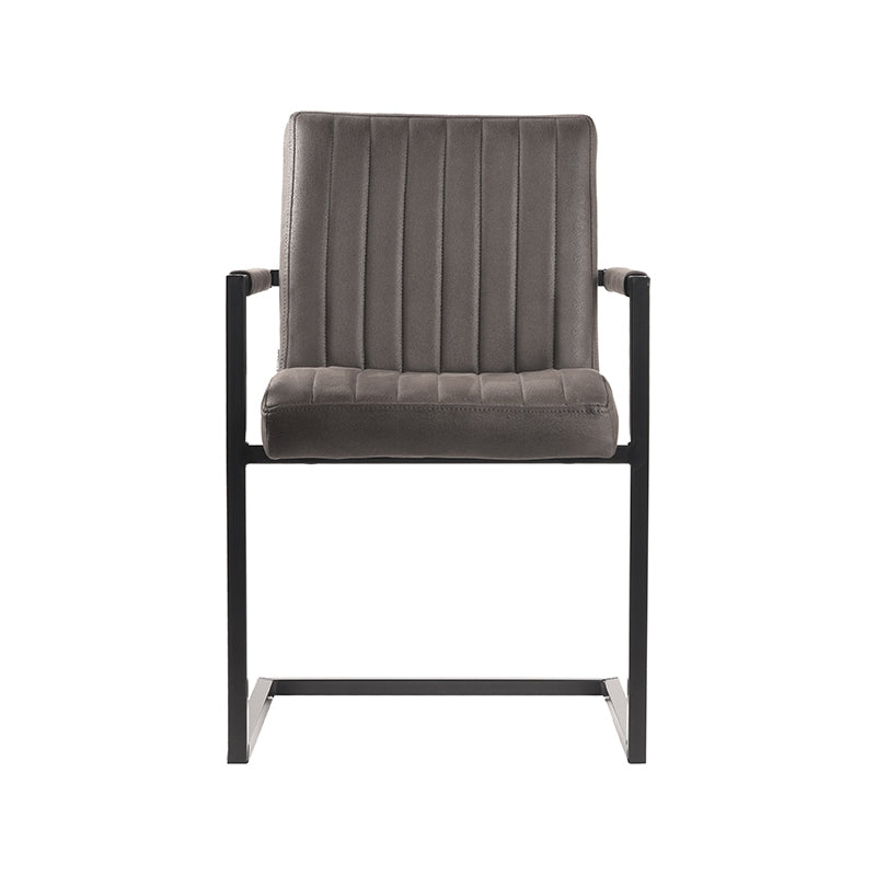 Eetkamerstoel Milo - Antraciet - Microfiber