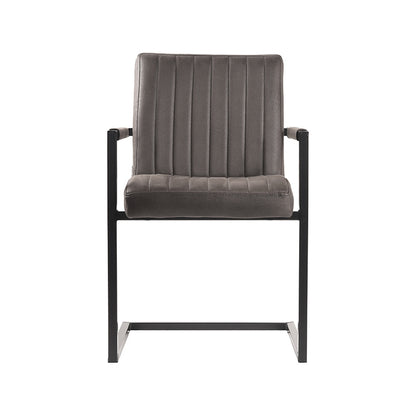 Eetkamerstoel Milo - Antraciet - Microfiber