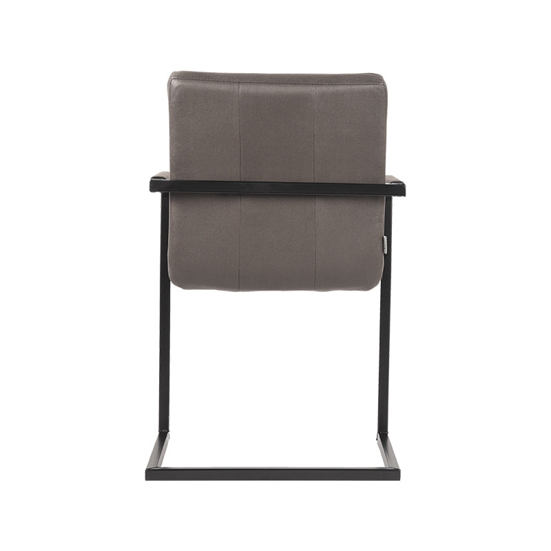 Eetkamerstoel Milo - Antraciet - Microfiber