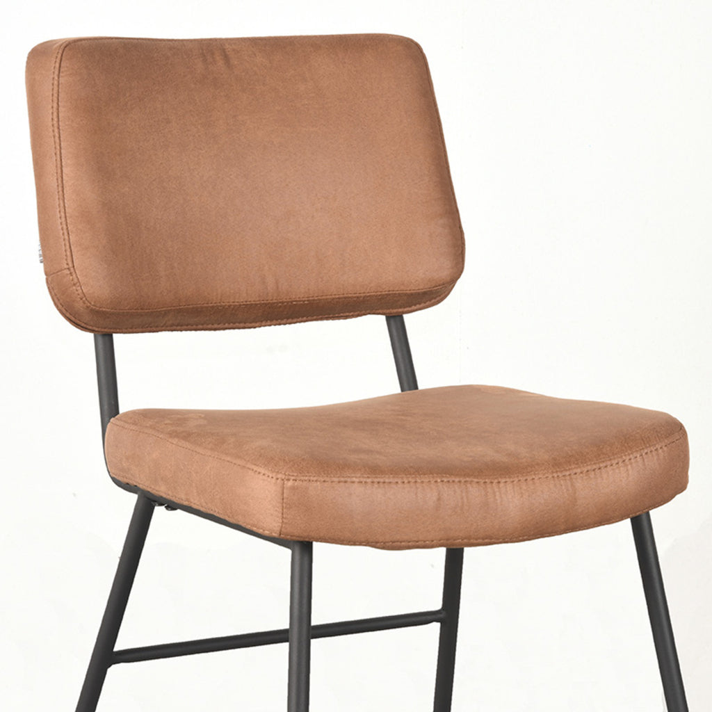 Eetkamerstoel Noah - Cognac - Microfiber
