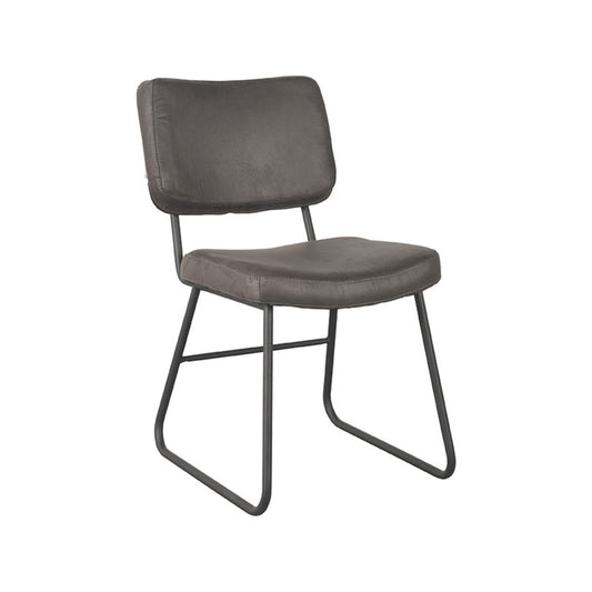 Eetkamerstoel Noah - Antraciet - Microfiber