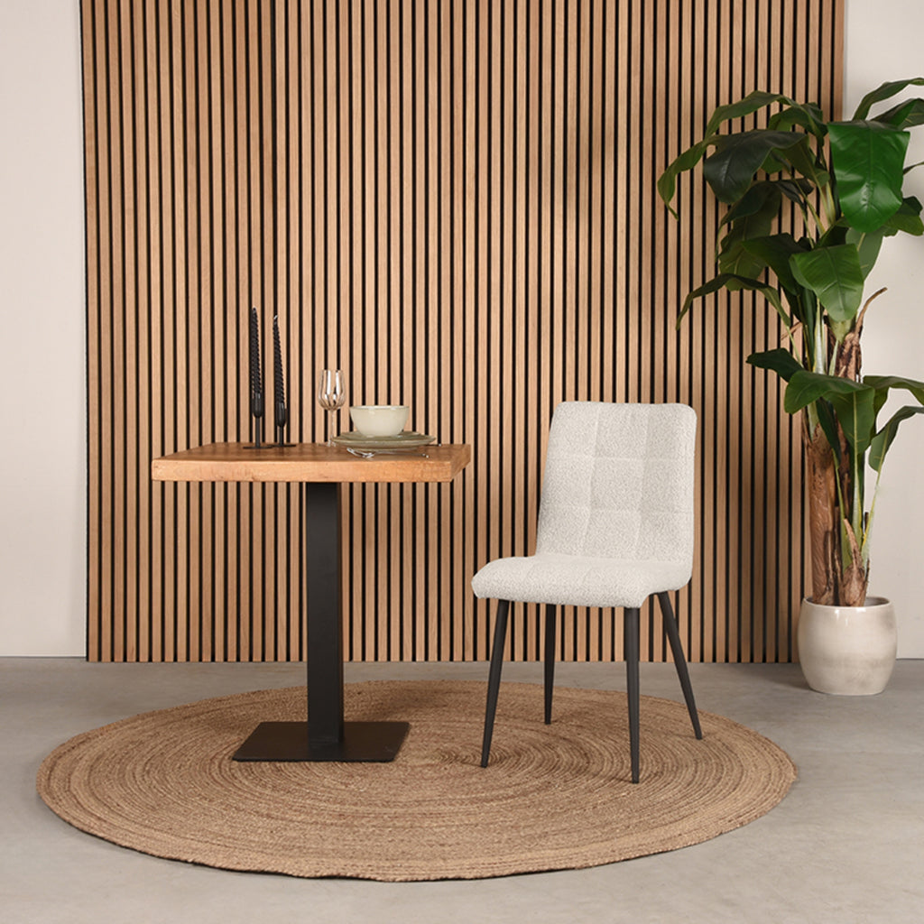 Eetkamerstoel Sam - Naturel - Boucle