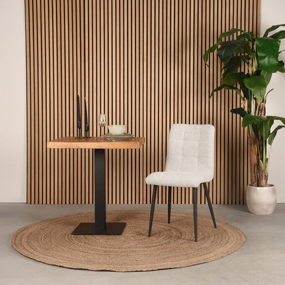 Eetkamerstoel Sam - Naturel - Boucle