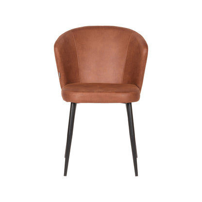Eetkamerstoel Wave - Cognac - Microfiber