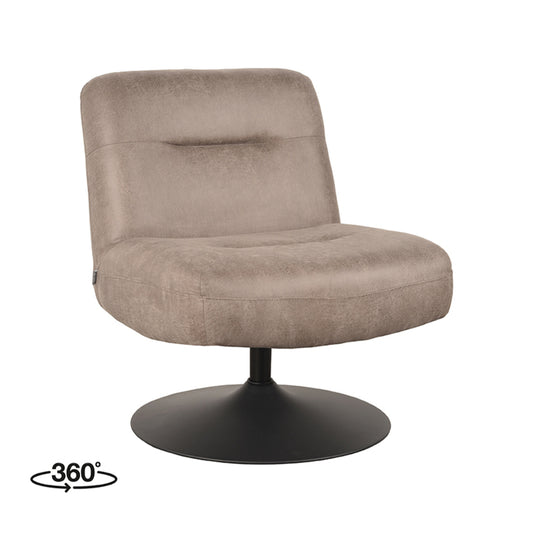 Fauteuil Eli - Taupe - Microfiber