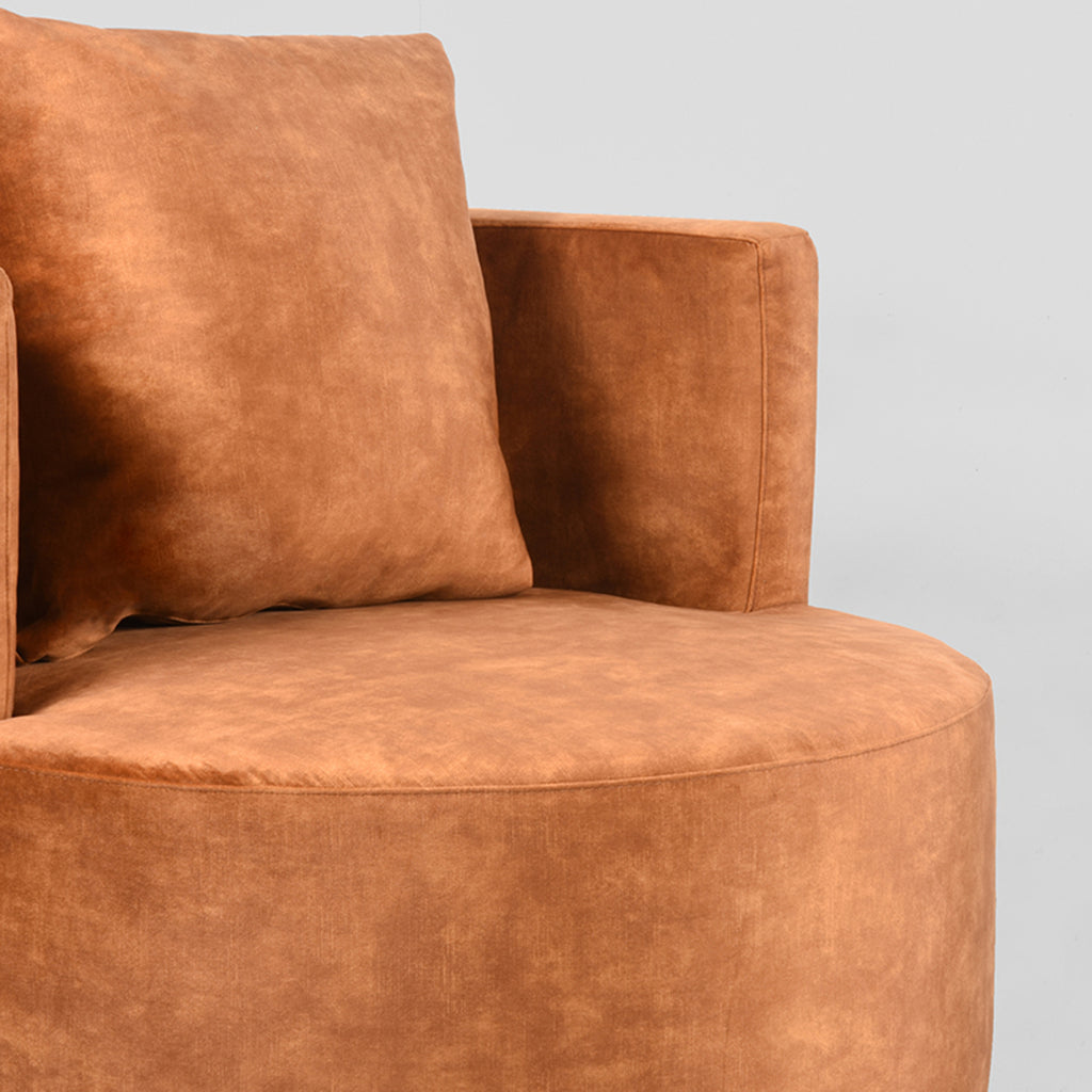 Fauteuil Evy - Oker - Velours
