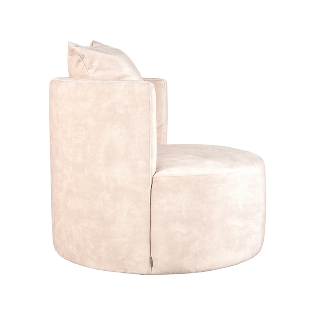 Fauteuil Evy - Naturel - Velours