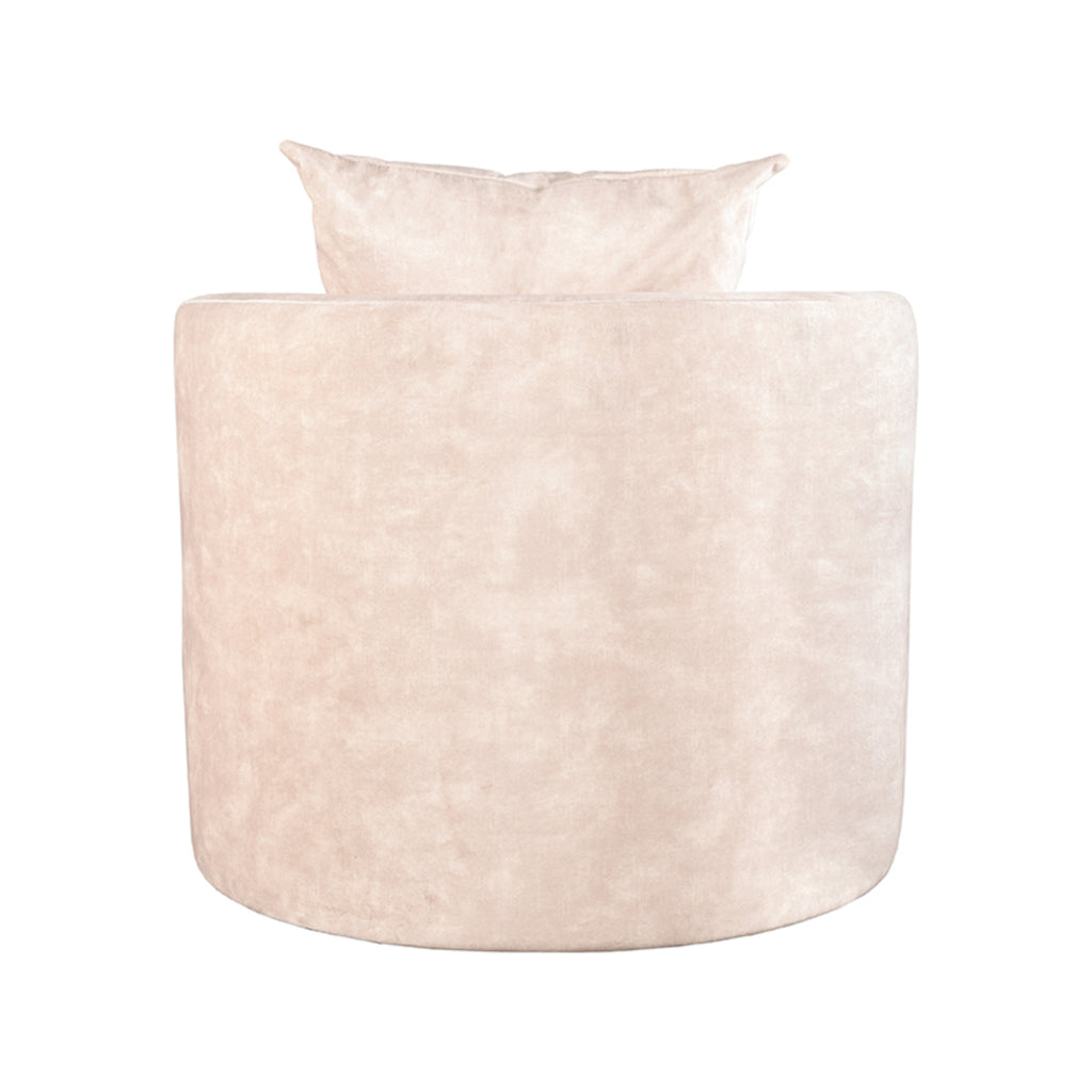 Fauteuil Evy - Naturel - Velours