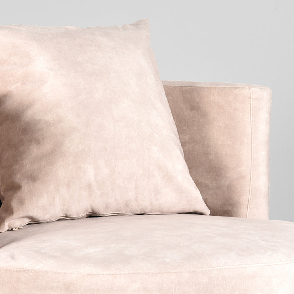 Fauteuil Evy - Naturel - Velours
