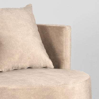 Fauteuil Evy - Naturel - Velours