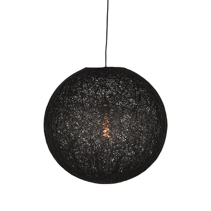 Hanglamp Twist - Zwart - Vlas - L