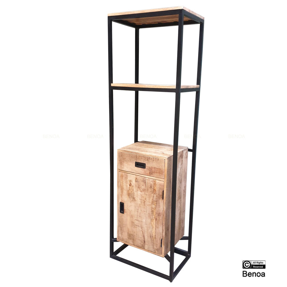 Len 1 Door 1 Drawer Bookshelf 60