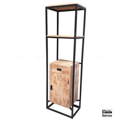 Len 1 Door 1 Drawer Bookshelf 60