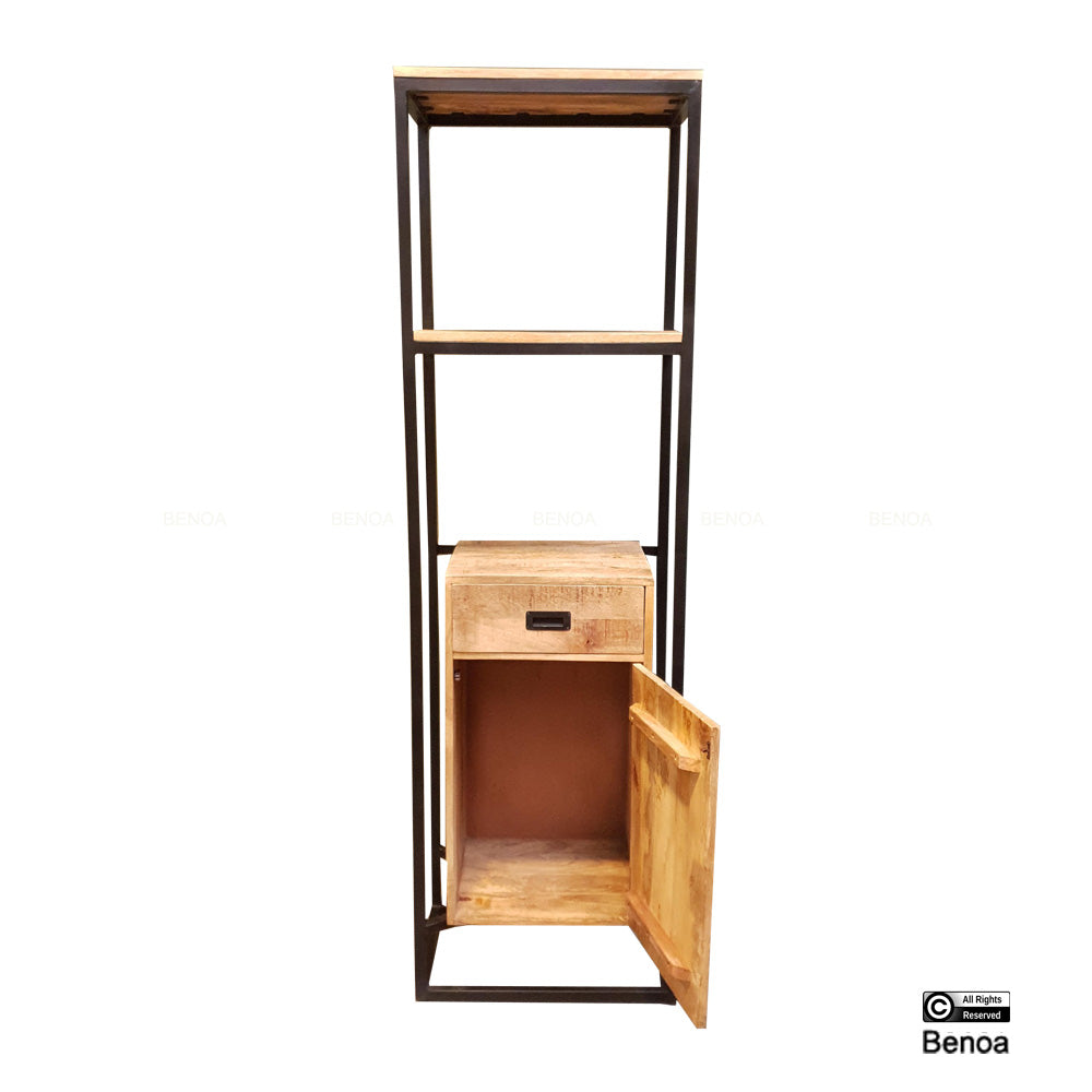 Len 1 Door 1 Drawer Bookshelf 60