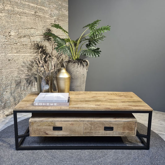 Len 2 Drawer Coffee Table 140