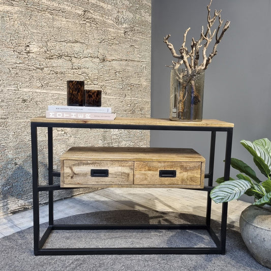 Len Console Table with Drawers 110 - 180