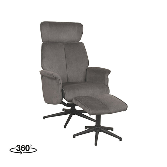 Relaxfauteuil Verdal + Ottomane 77x79x109 cm