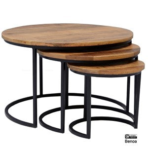 Rylee Salontafel 2 cm top Set van 3