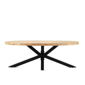 Salontafel Ellips met Spiderleg 130