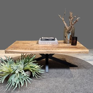 Salontafel Live Edge 120 3+3cm with Spiderleg