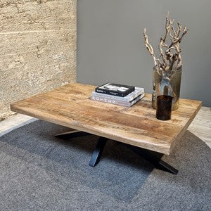 Salontafel Live Edge 130 3+3cm with Spiderleg