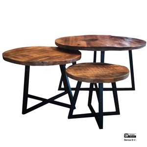 Salontafel met Trapezium Poot Set van 3
